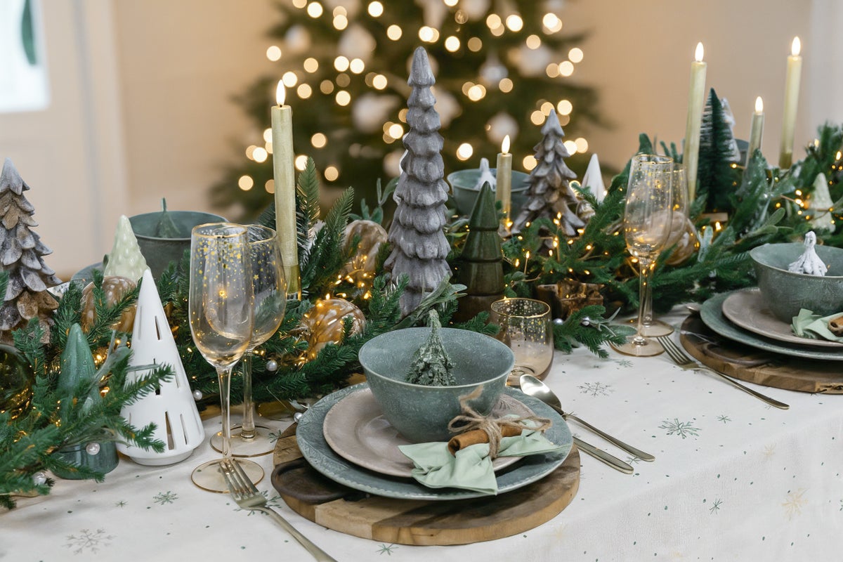 Kersttafel dekken