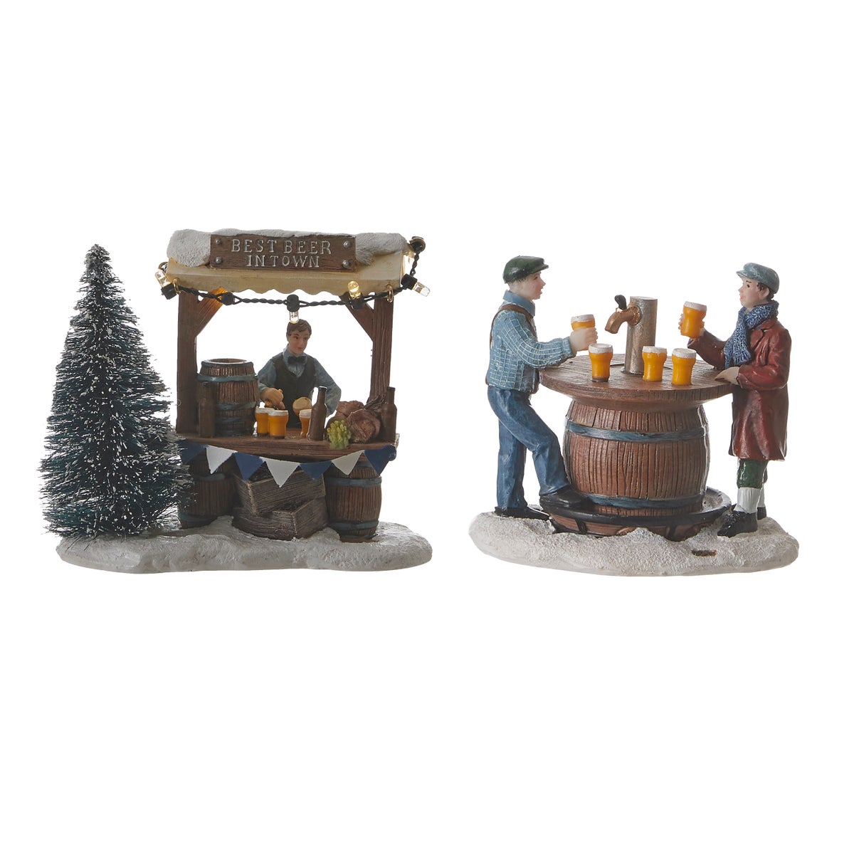 Kerstdorp Bierkraam 12x8x10cm Kerstdorp Bierkraam 12x8x10cm