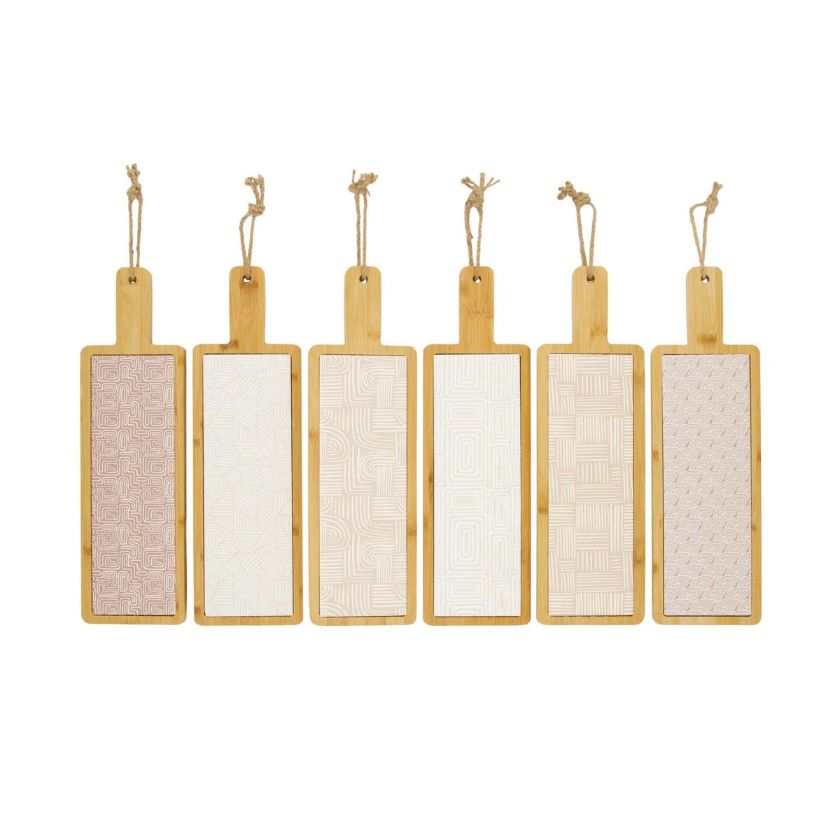 Tray keram wit roze 42 x 12 cm Tray keram wit roze 42 x 12 cm