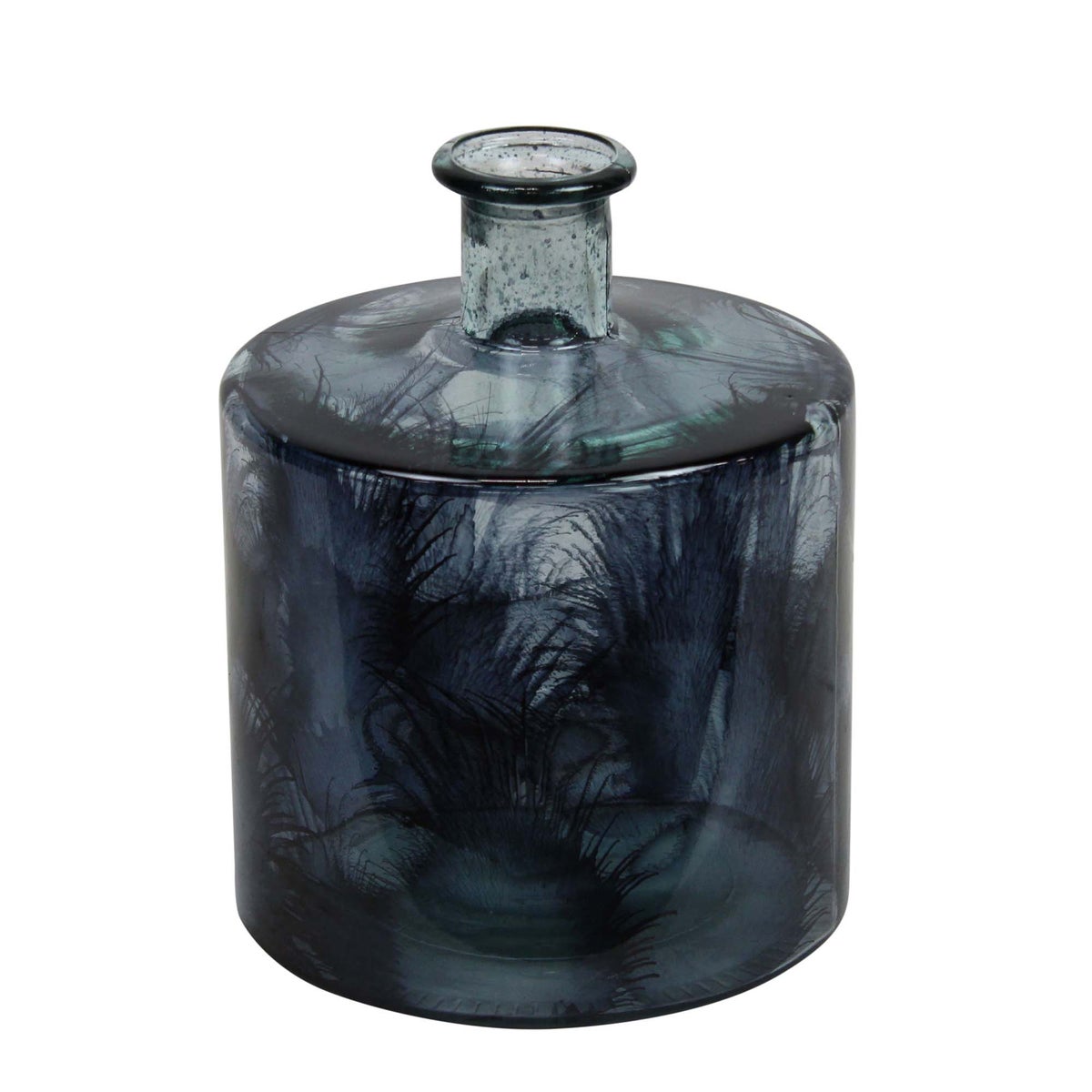 Fles glas recycle blauw 20 x 20 x 26 cm Fles glas recycle blauw 20 x 20 x 26 cm