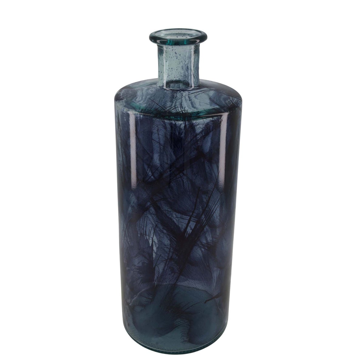 Fles glas recycle blauw 15 x 40 cm Fles glas recycle blauw 15 x 40 cm