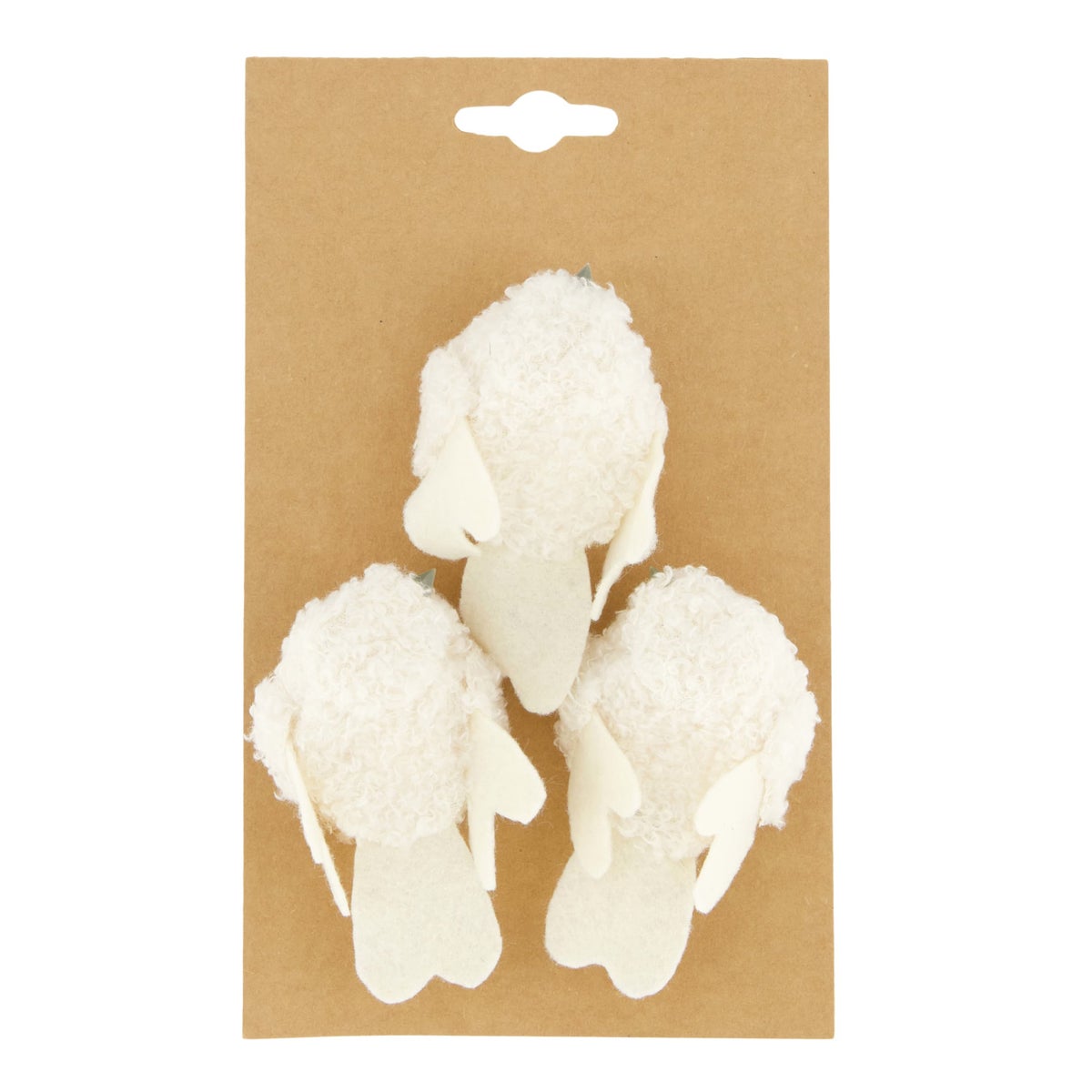 Vogel op clip creme 3st Vogel op clip creme 3st