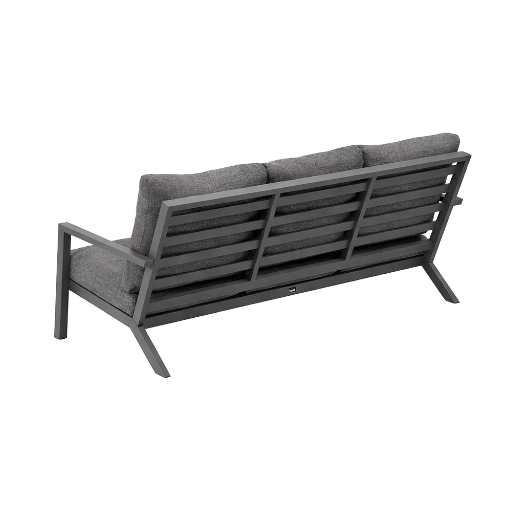 Bank 3-zit Vomano antraciet met kussens Bank 3-zit Vomano antraciet met kussens