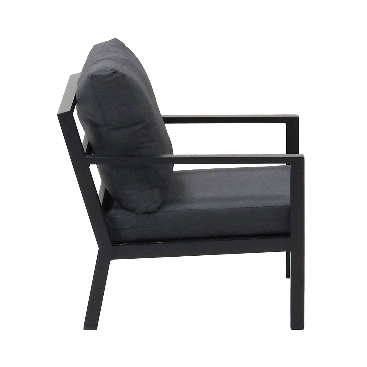 Stoel Brozzi zwart met kussens Stoel Brozzi zwart met kussens