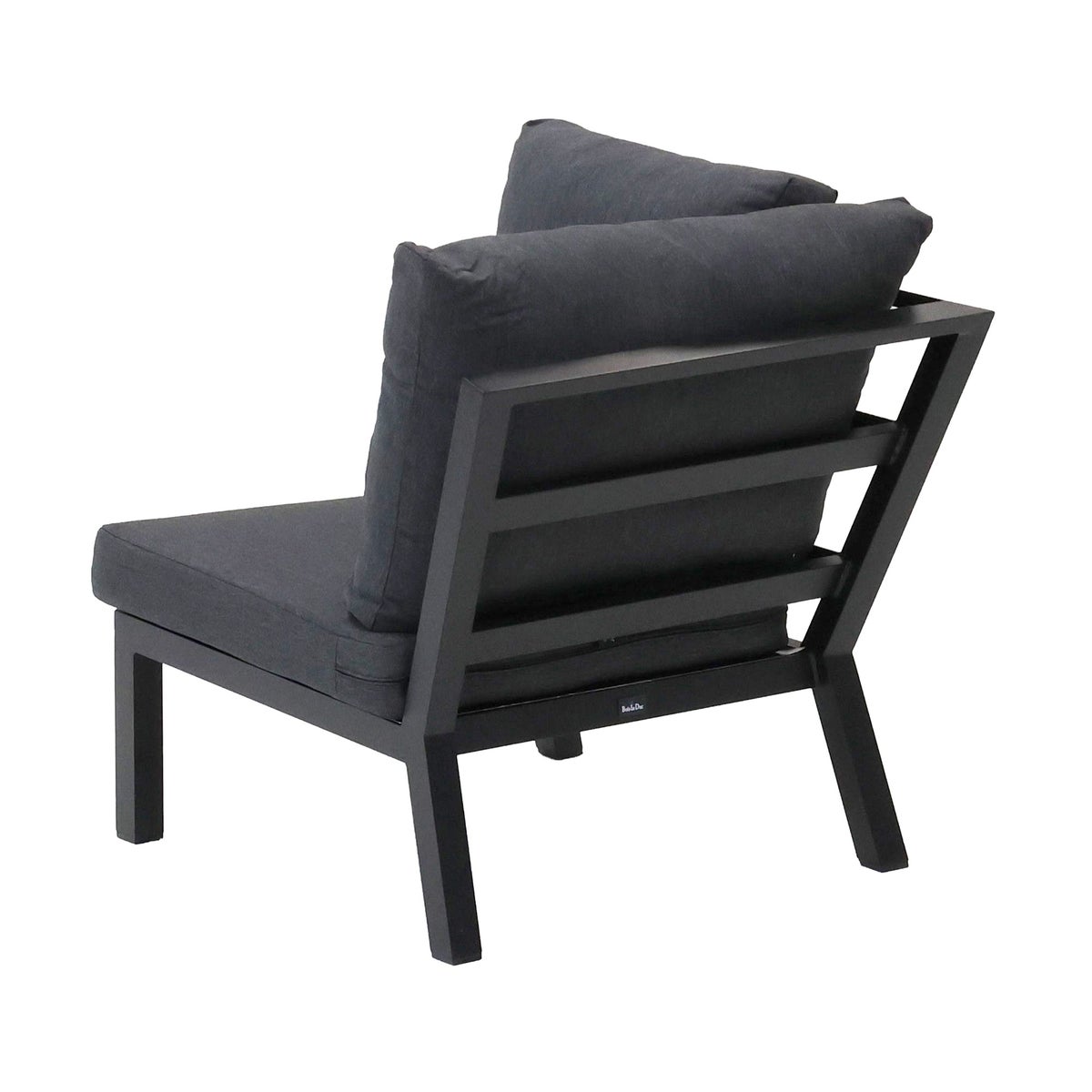 Bank hoek Brozzi zwart met kussens Bank hoek Brozzi zwart met kussens