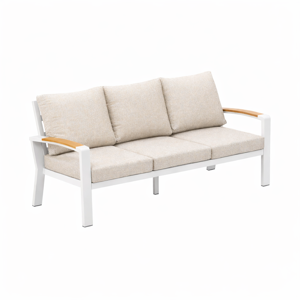 Bank-stoel Loungeset Foxton - Wit - 5-zits Bank-stoel Loungeset Foxton - Wit - 5-zits