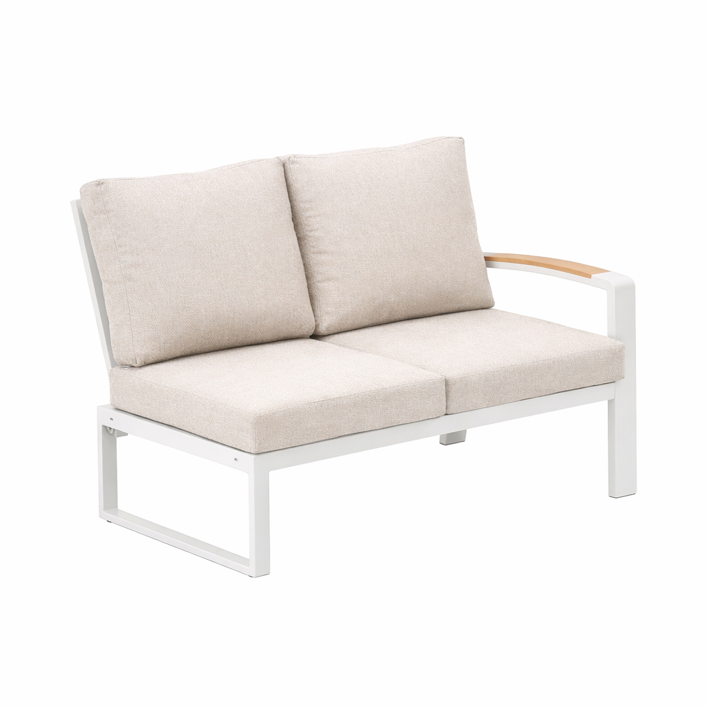 Bank 2-zit rechts Foxton wit Bank 2-zit rechts Foxton wit