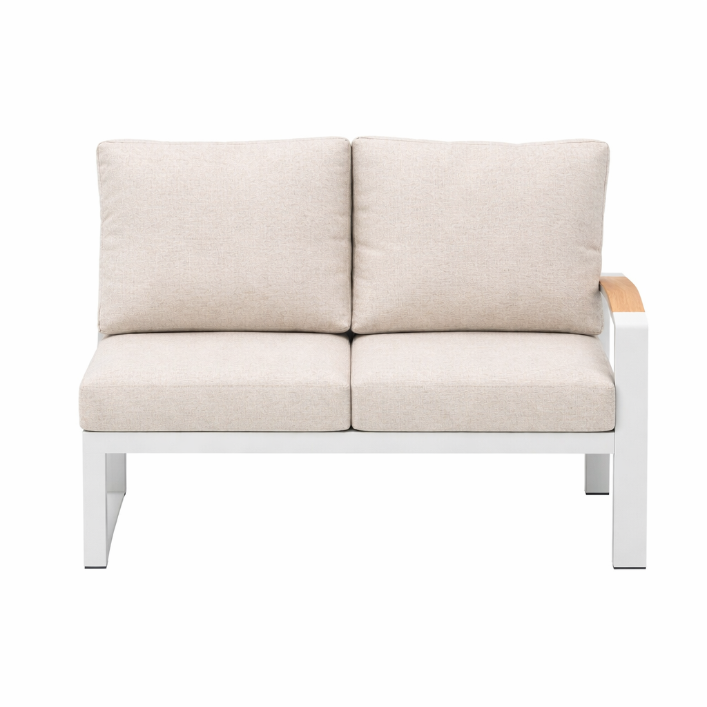 Bank 2-zit rechts Foxton wit Bank 2-zit rechts Foxton wit