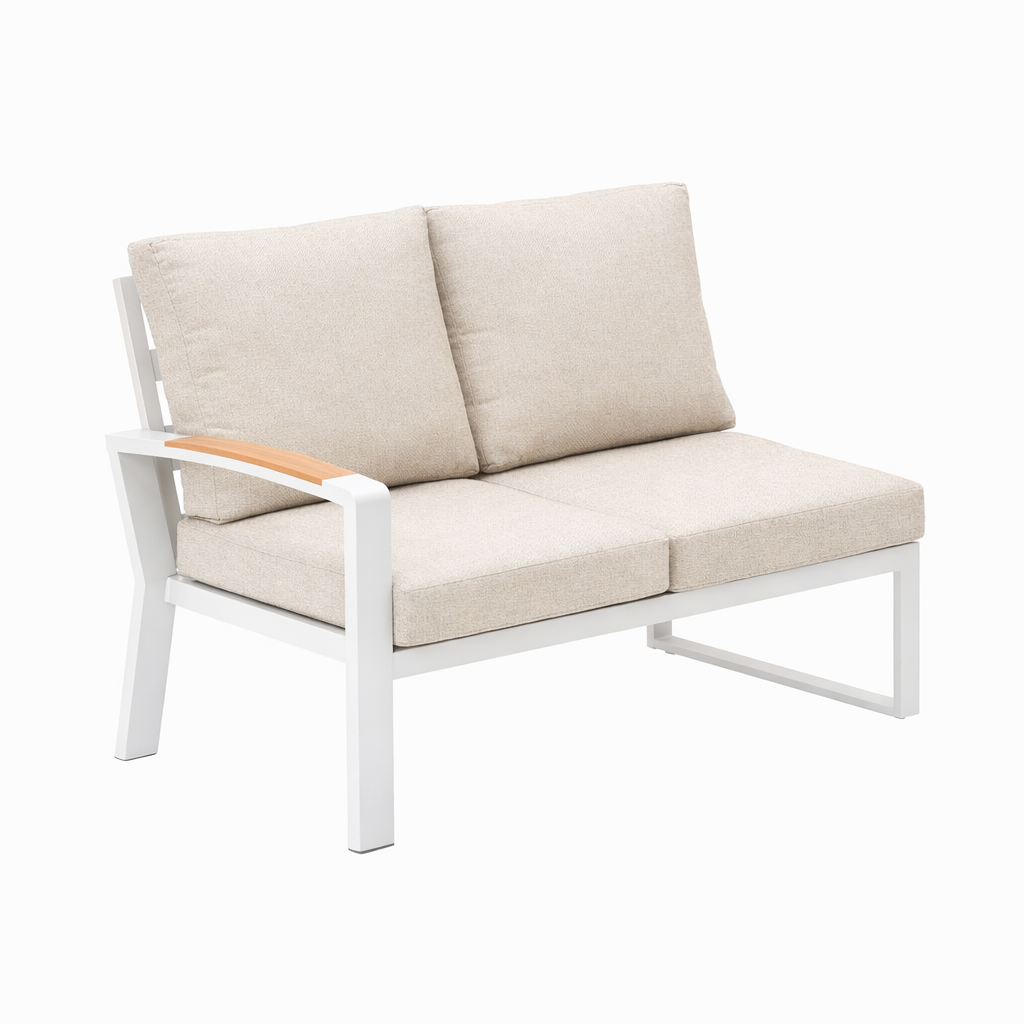 Bank 2-zit links Foxton wit Bank 2-zit links Foxton wit