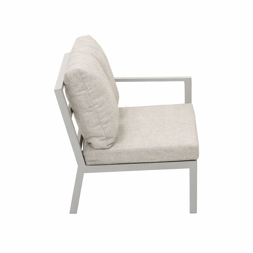 Bank 2-zit links Brozzi milky grey met kussens Bank 2-zit links Brozzi milky grey met kussens