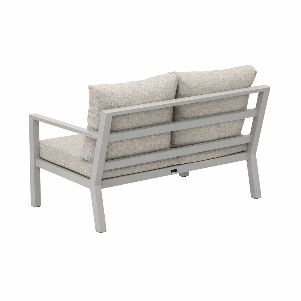 Bank 2-zit links Brozzi milky grey met kussens Bank 2-zit links Brozzi milky grey met kussens