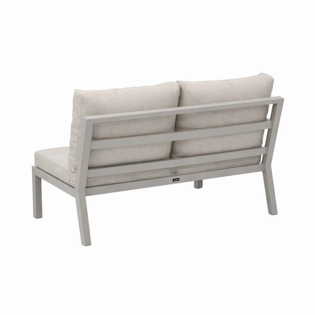 Bank 2-zit rechts Brozzi milky grey met kussens Bank 2-zit rechts Brozzi milky grey met kussens