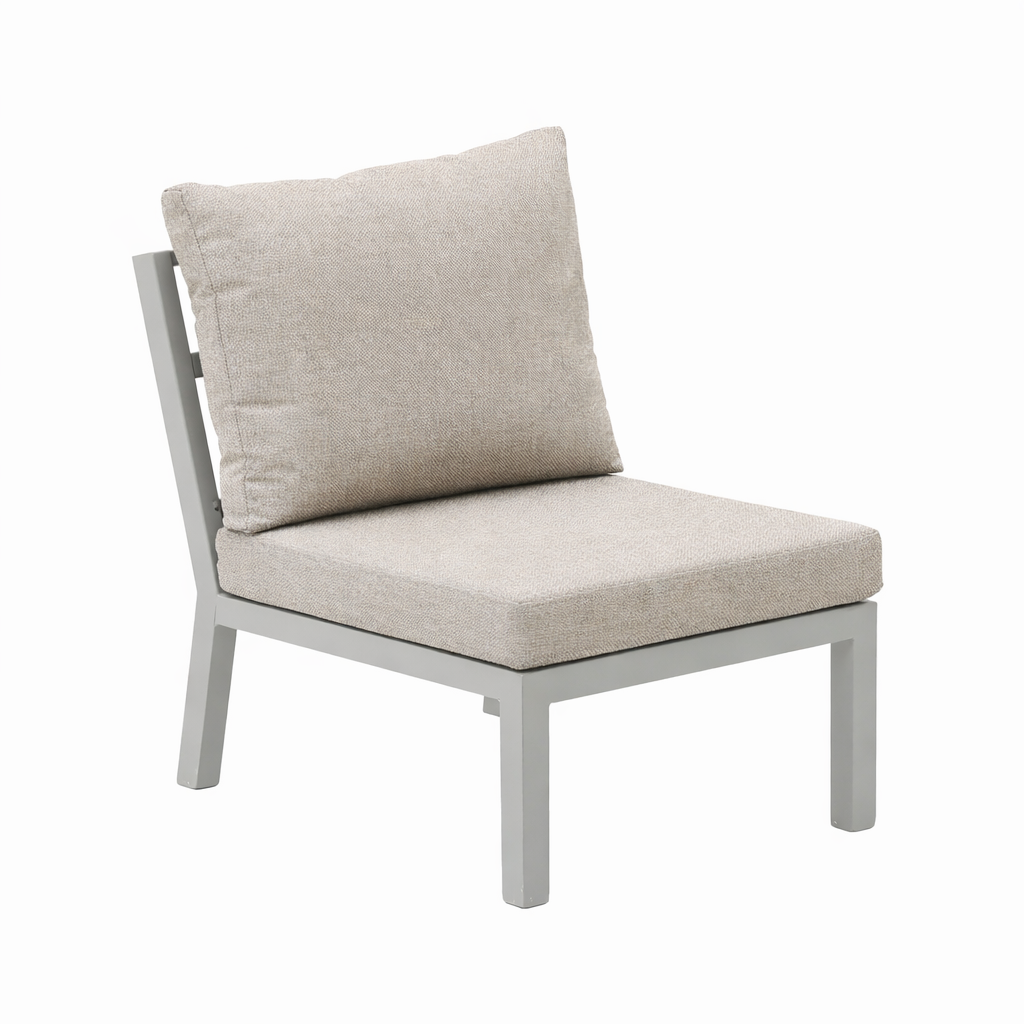 Tussenstuk Brozzi milky grey met kussens Tussenstuk Brozzi milky grey met kussens