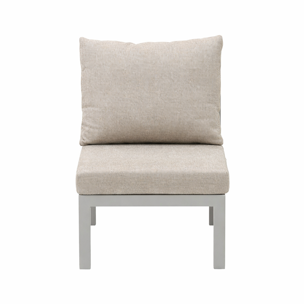 Tussenstuk Brozzi milky grey met kussens Tussenstuk Brozzi milky grey met kussens