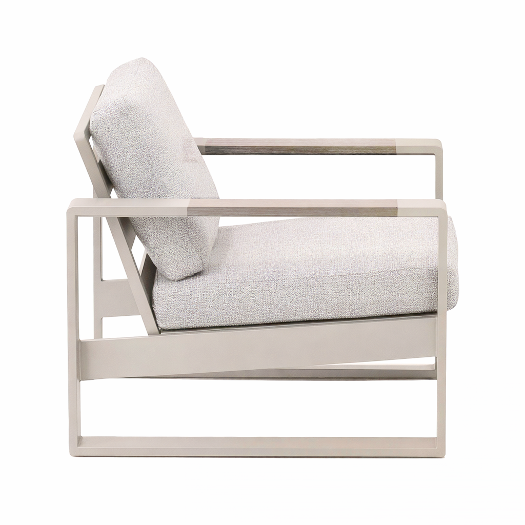 Stoel Malviza latte met kussens Stoel Malviza latte met kussens