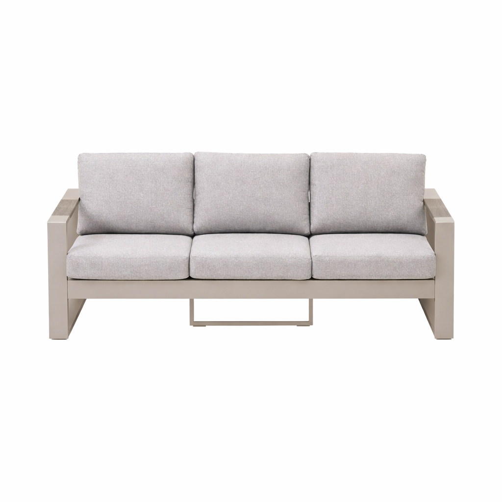 Bank 3-zit Malviza latte met kussens Bank 3-zit Malviza latte met kussens
