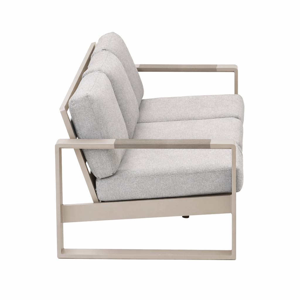 Bank 3-zit Malviza latte met kussens Bank 3-zit Malviza latte met kussens