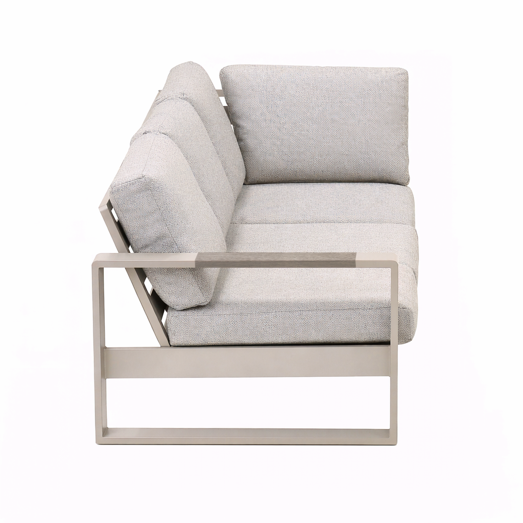 Bank 2-zit+hoek R Malviza latte + kussens Bank 2-zit+hoek R Malviza latte + kussens