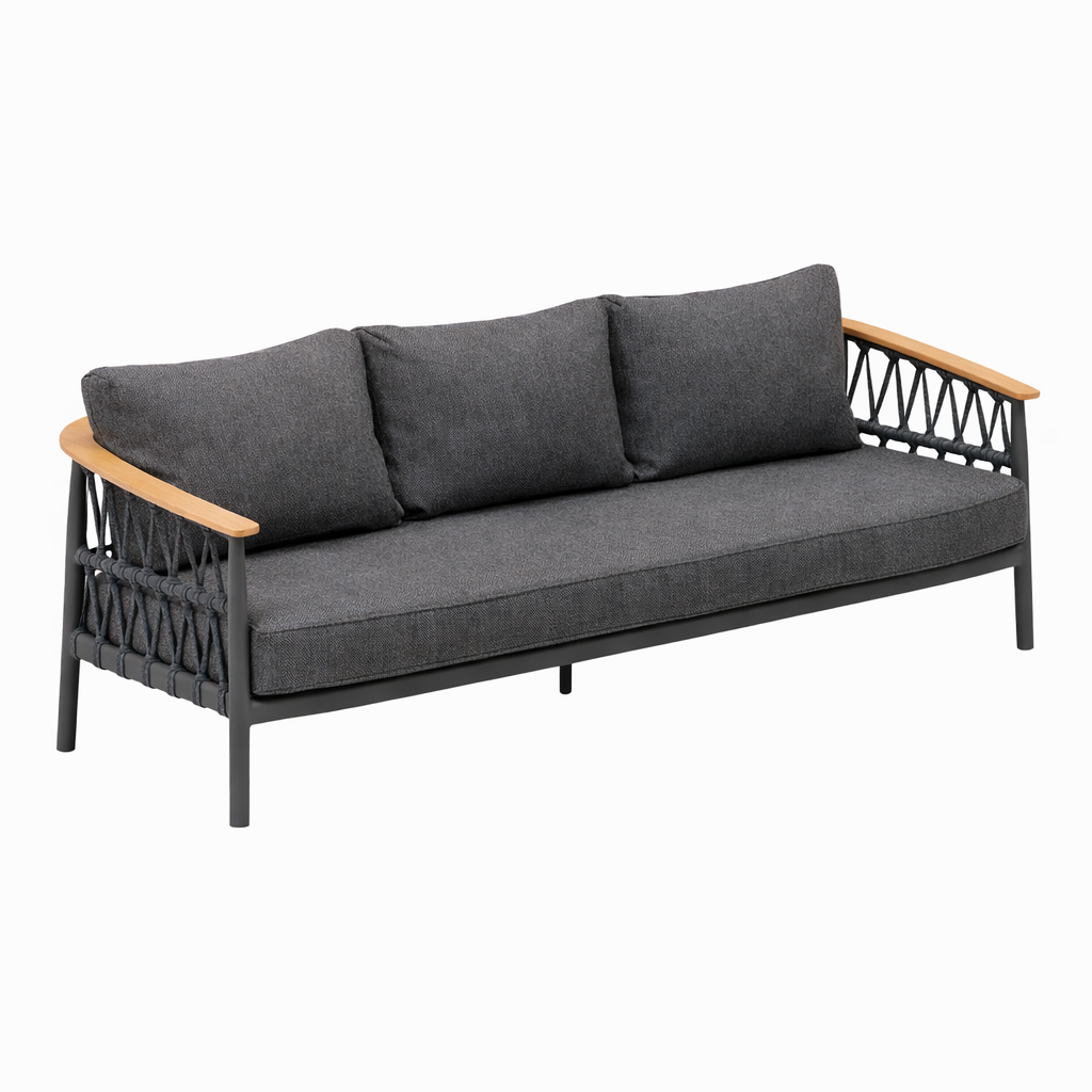 Bank-stoel Loungeset Coltano - Antraciet - 5-zits Bank-stoel Loungeset Coltano - Antraciet - 5-zits