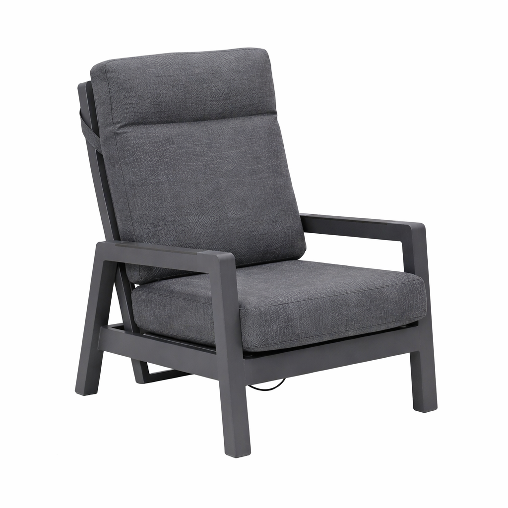 Bank-stoel Loungeset Petroza - Antraciet - 4-zits Bank-stoel Loungeset Petroza - Antraciet - 4-zits