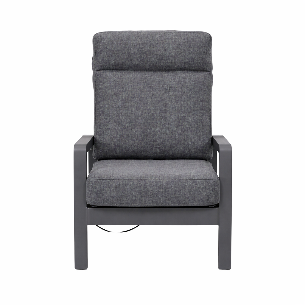 Stoel Petroza antraciet met kussens Stoel Petroza antraciet met kussens