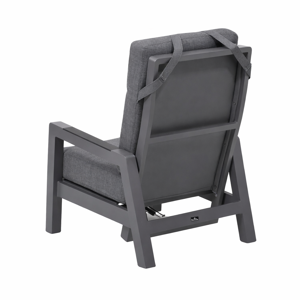 Stoel Petroza antraciet met kussens Stoel Petroza antraciet met kussens