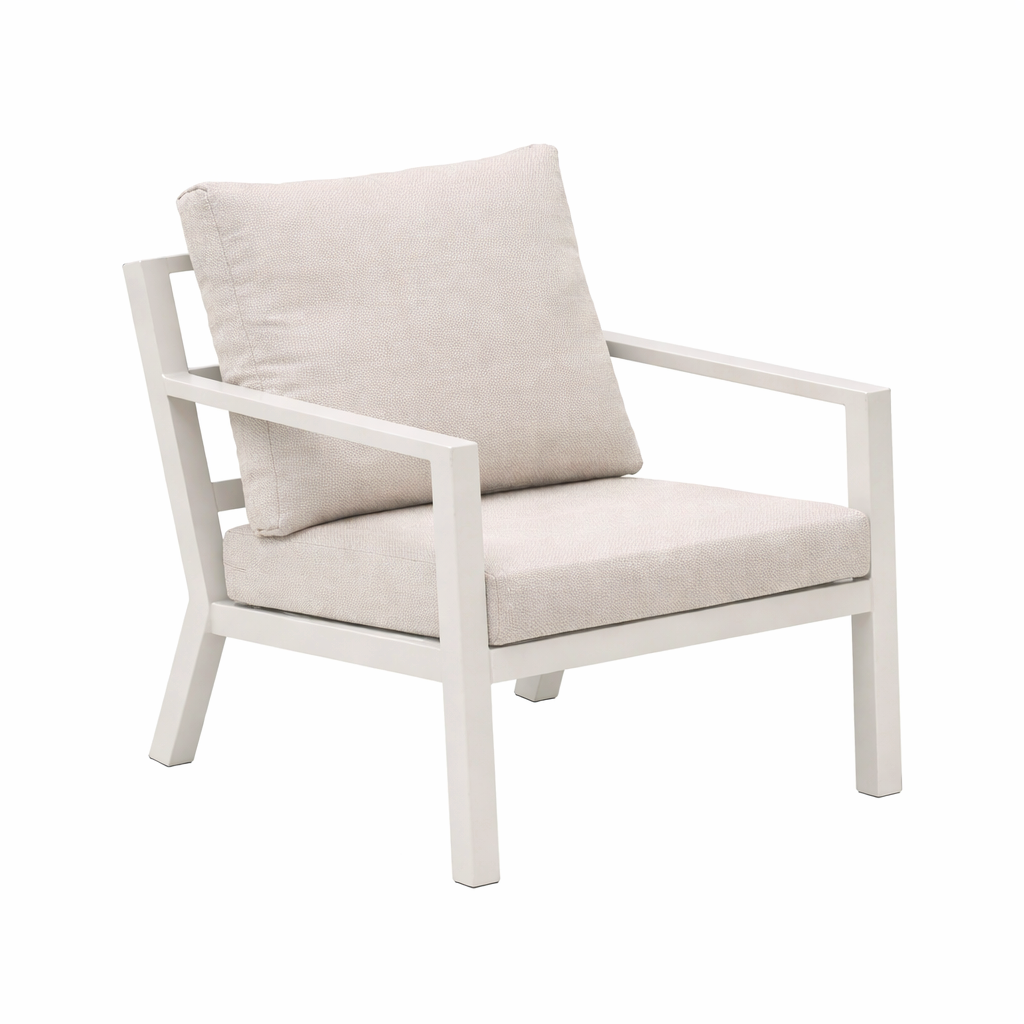 Bank-stoel Dining Loungeset Brozzi - Creme - 4-zits Bank-stoel Dining Loungeset Brozzi - Creme - 4-zits