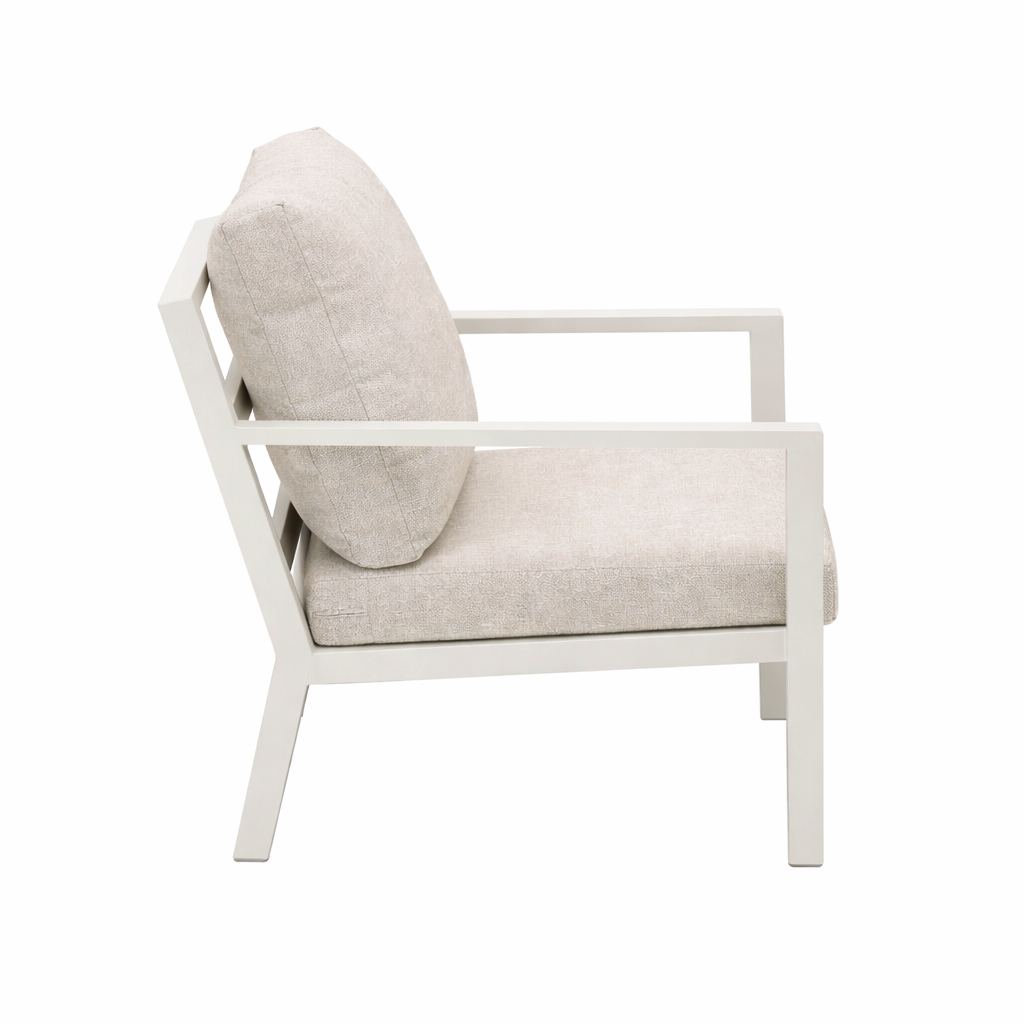 Stoel Brozzi creme met kussens Stoel Brozzi creme met kussens