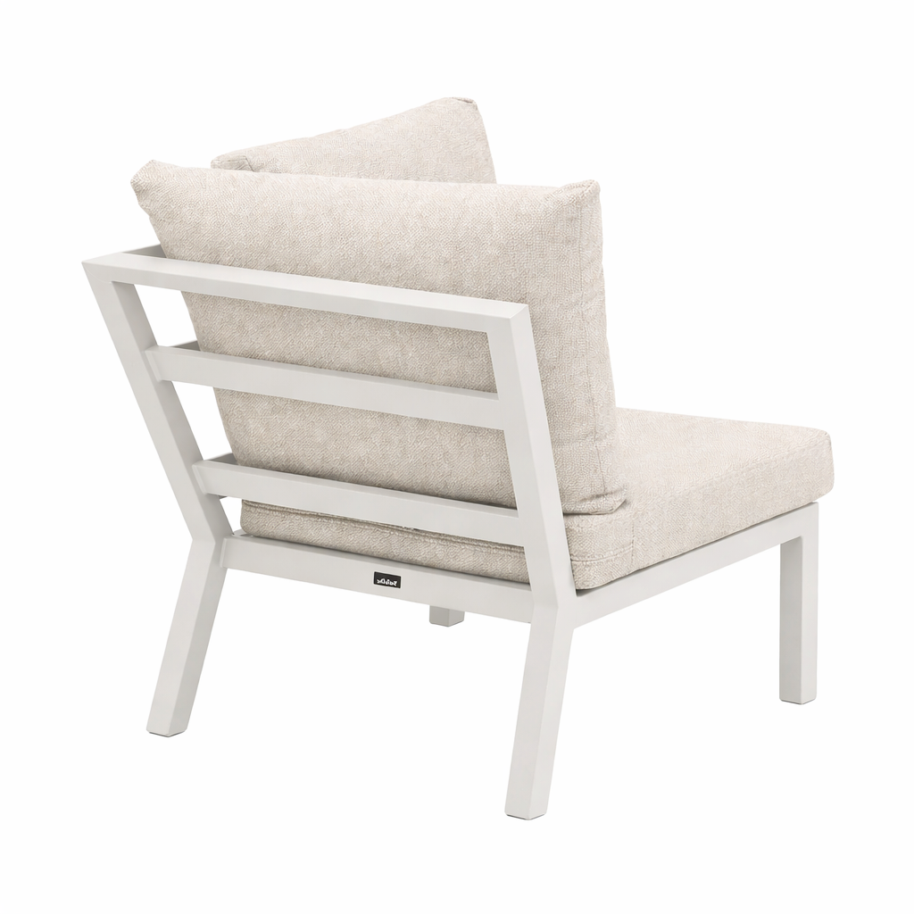 Bank Hoek Brozzi creme met kussens Bank Hoek Brozzi creme met kussens