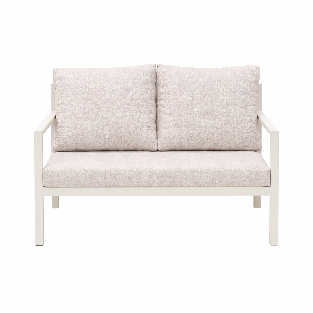 Bank 2-zit links Brozzi creme met kussens Bank 2-zit links Brozzi creme met kussens