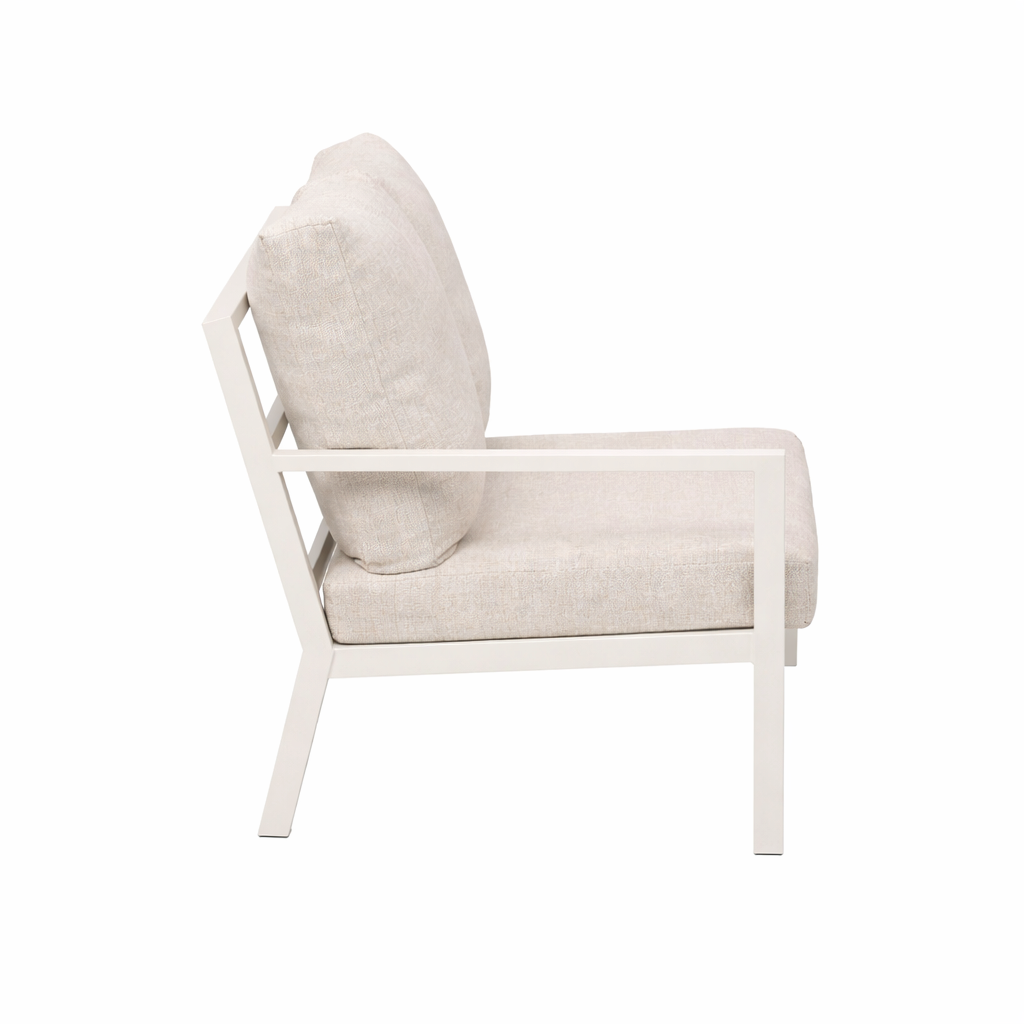 Bank 2-zit rechts Brozzi creme met kussens Bank 2-zit rechts Brozzi creme met kussens