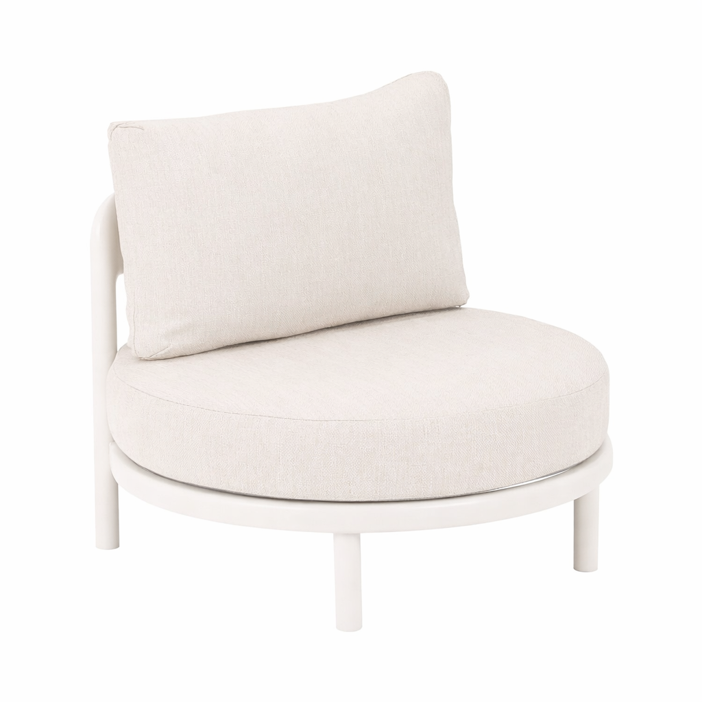 Bank-stoel Loungeset Vada - Crème - 4-zits Bank-stoel Loungeset Vada - Crème - 4-zits