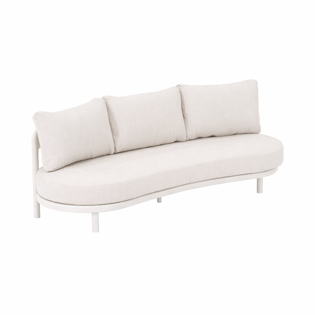 Bank-stoel Loungeset Vada - Crème - 4-zits Bank-stoel Loungeset Vada - Crème - 4-zits