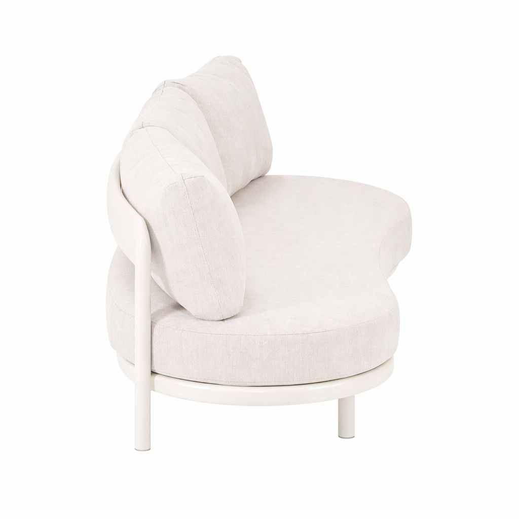 Bank 2-zit Vada creme met kussens Bank 2-zit Vada creme met kussens