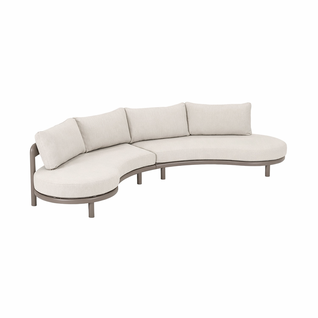 Loungeset Vada coffee met kussens Loungeset Vada coffee met kussens