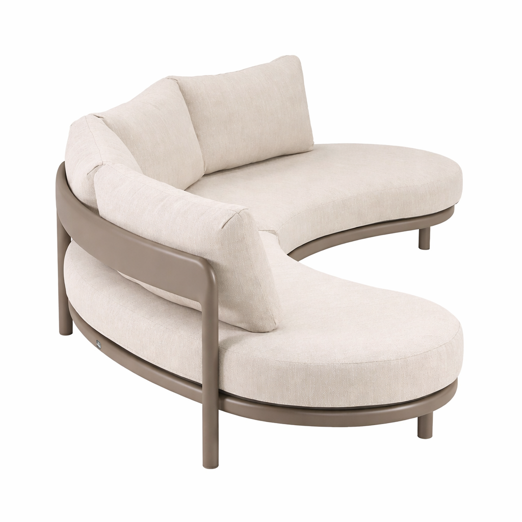 Loungeset Vada coffee met kussens Loungeset Vada coffee met kussens