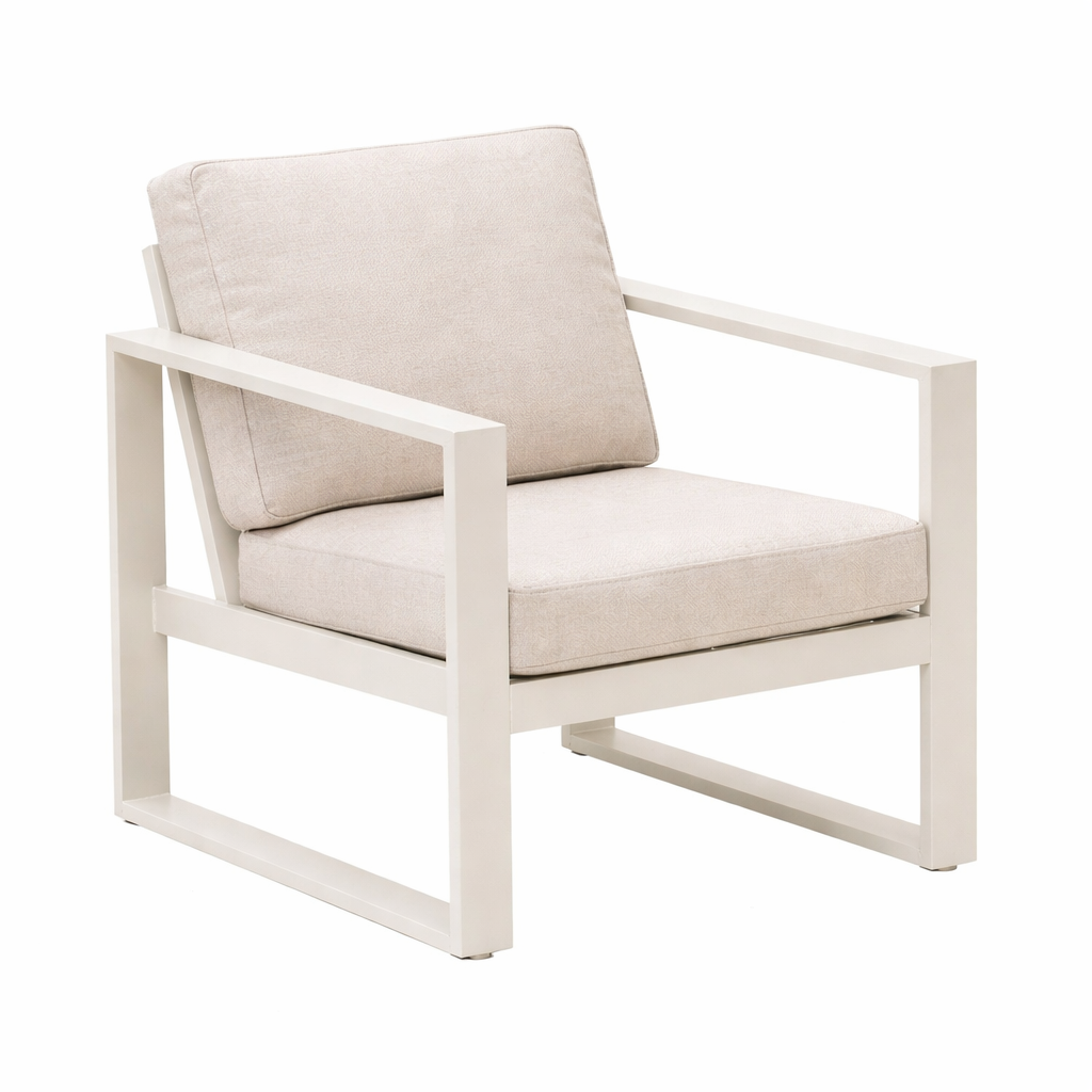 Bank-stoel Loungeset Lucito - Crème - 4-zits Bank-stoel Loungeset Lucito - Crème - 4-zits