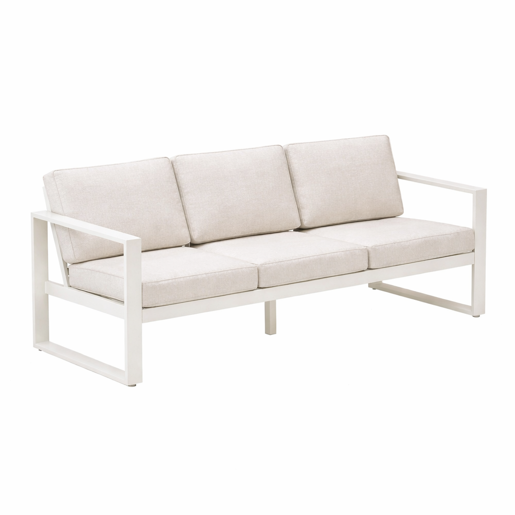 Bank-stoel Loungeset Lucito - Crème - 5-zits Bank-stoel Loungeset Lucito - Crème - 5-zits