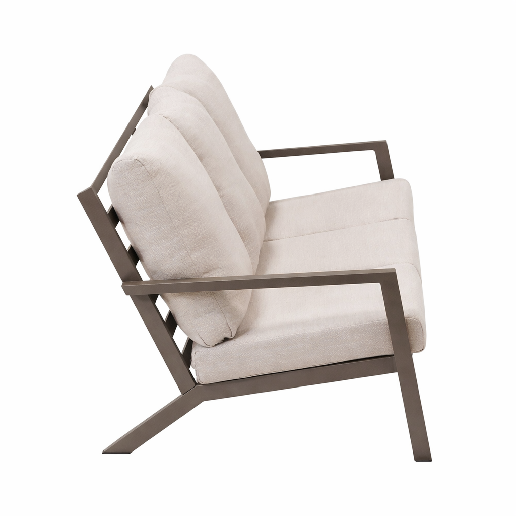 Bank 3-zit Vomano coffee met kussens Bank 3-zit Vomano coffee met kussens