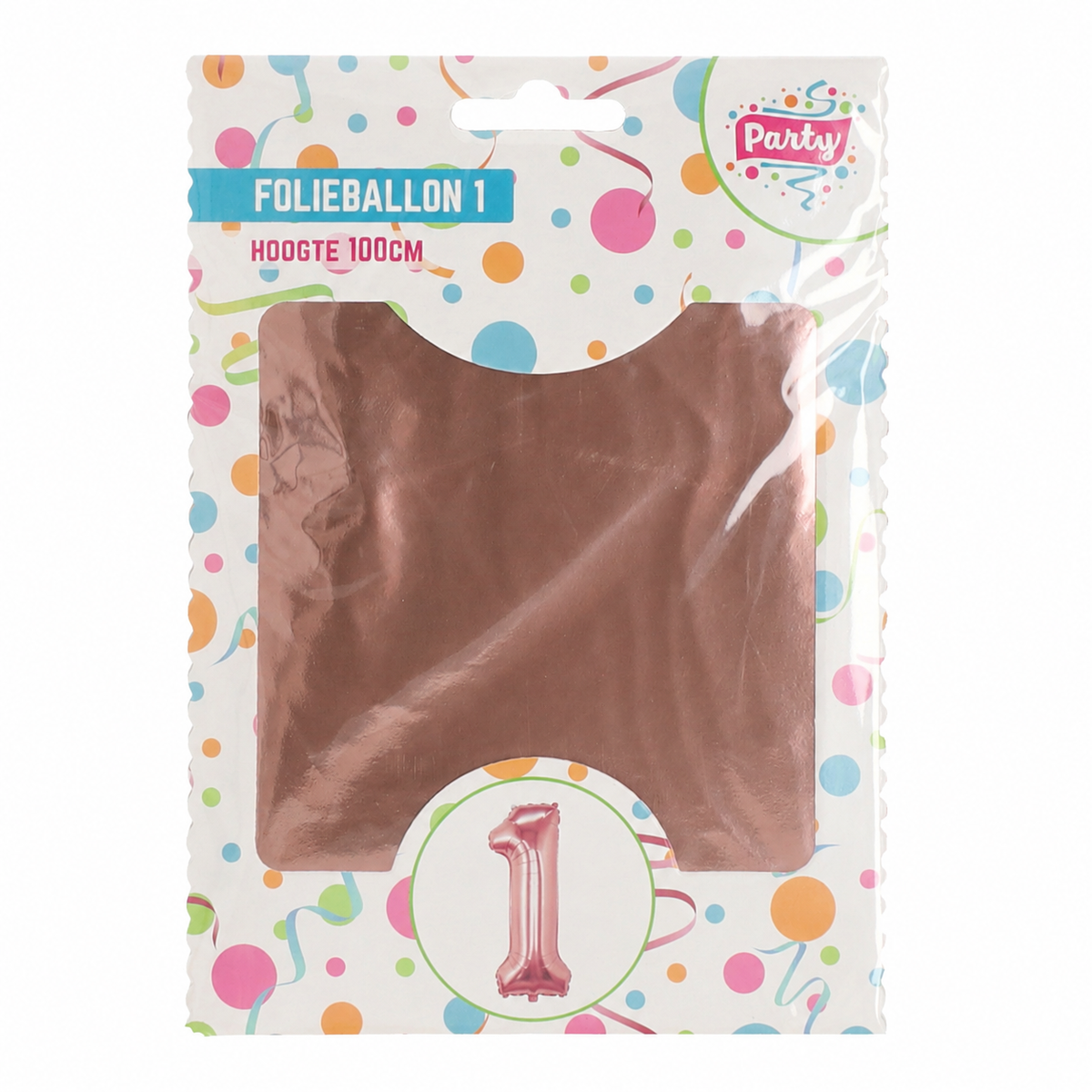 Folieballon 100 cm nr.1 rose gold Folieballon 100 cm nr.1 rose gold