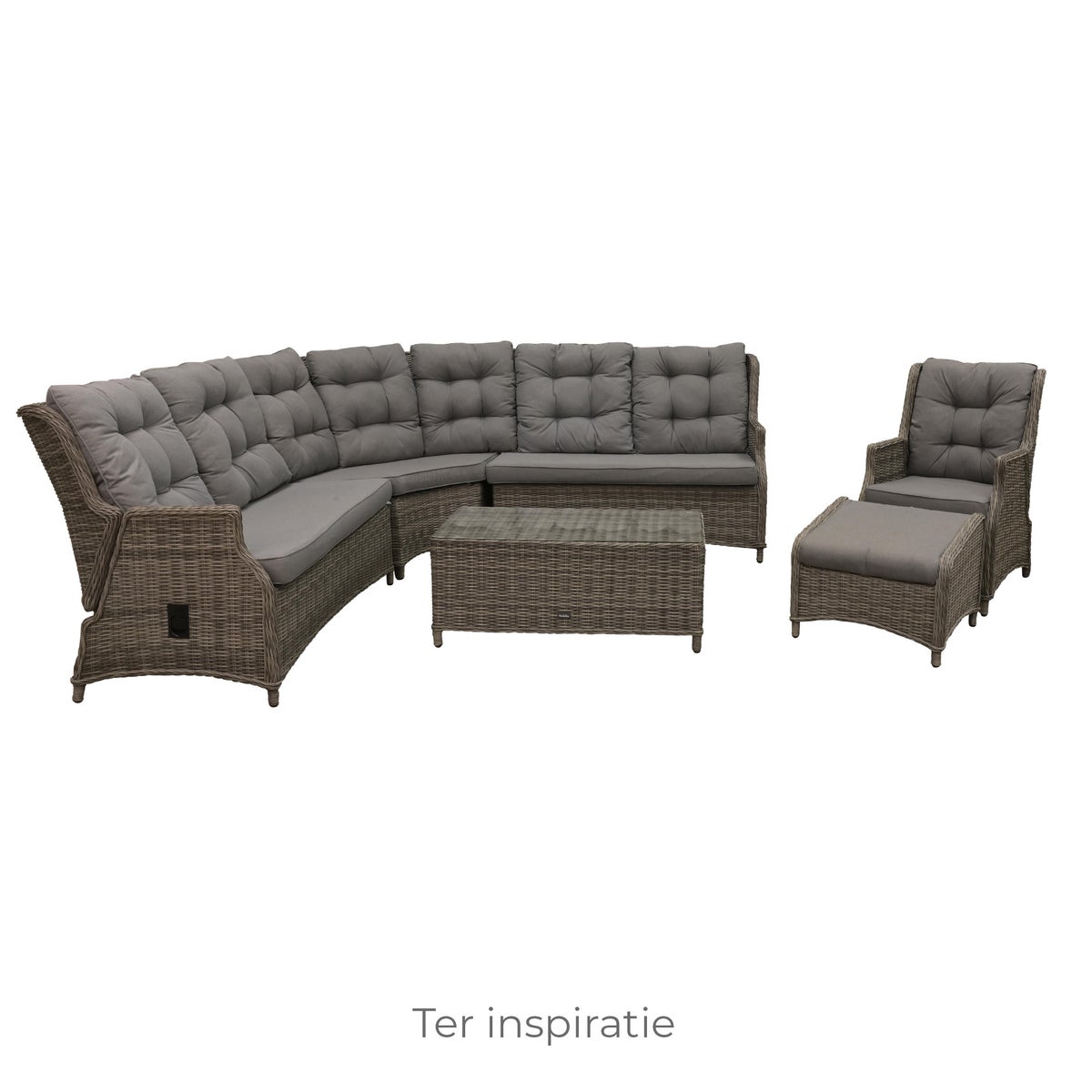 Bank 2-zit rechts verstelbaar Aprano willow grey Bank 2-zit rechts verstelbaar Aprano willow grey