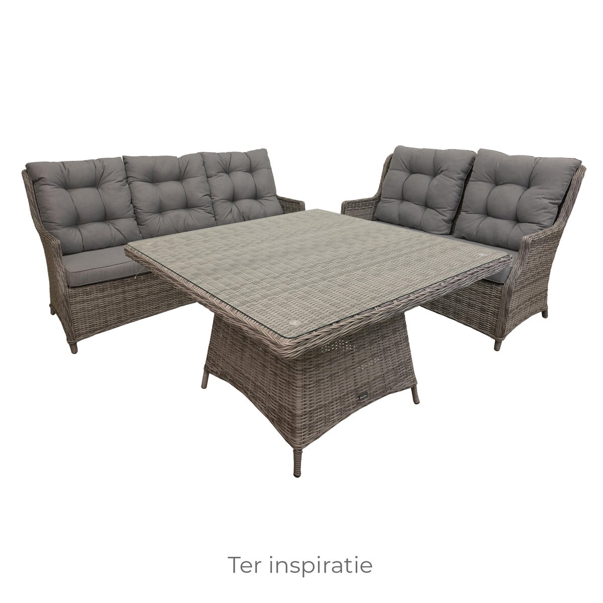 Bank 2-zit Aprano willow grey met kussens Bank 2-zit Aprano willow grey met kussens