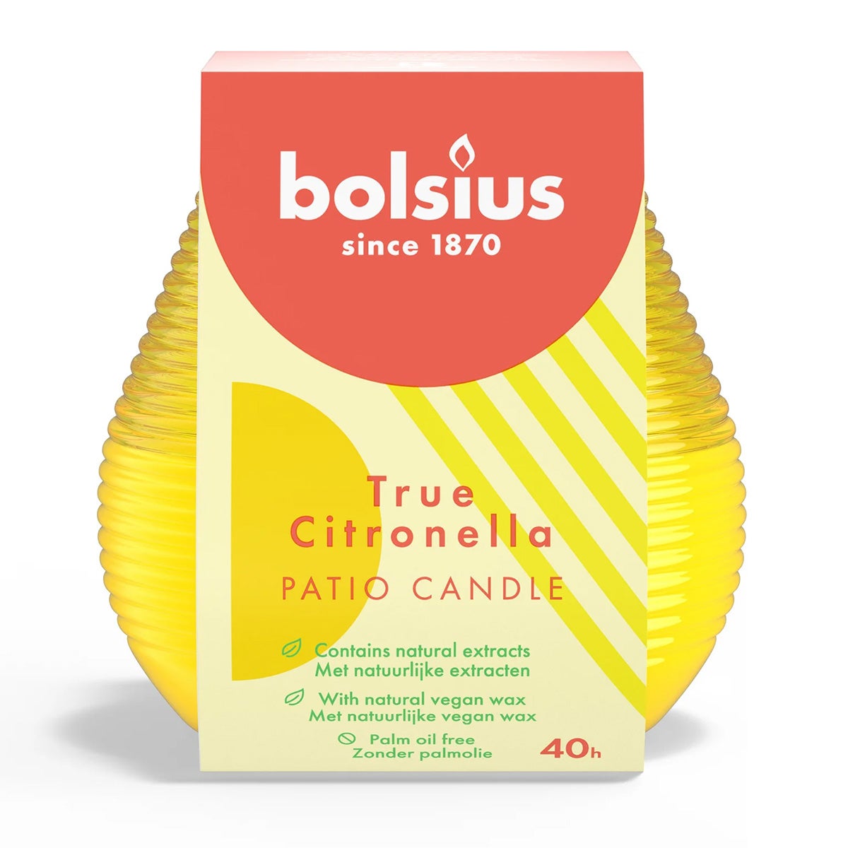 Citronellakaars Ø9 x 40 cm Citronellakaars Ø9 x 40 cm