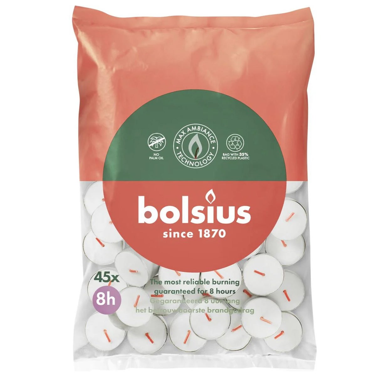 Teelicht 8h 45St Bolsius Teelicht 8h 45St Bolsius