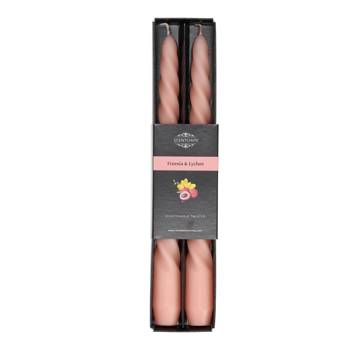 Kaars twist Freesia Lychee 2 stuks Kaars twist Freesia Lychee 2 stuks