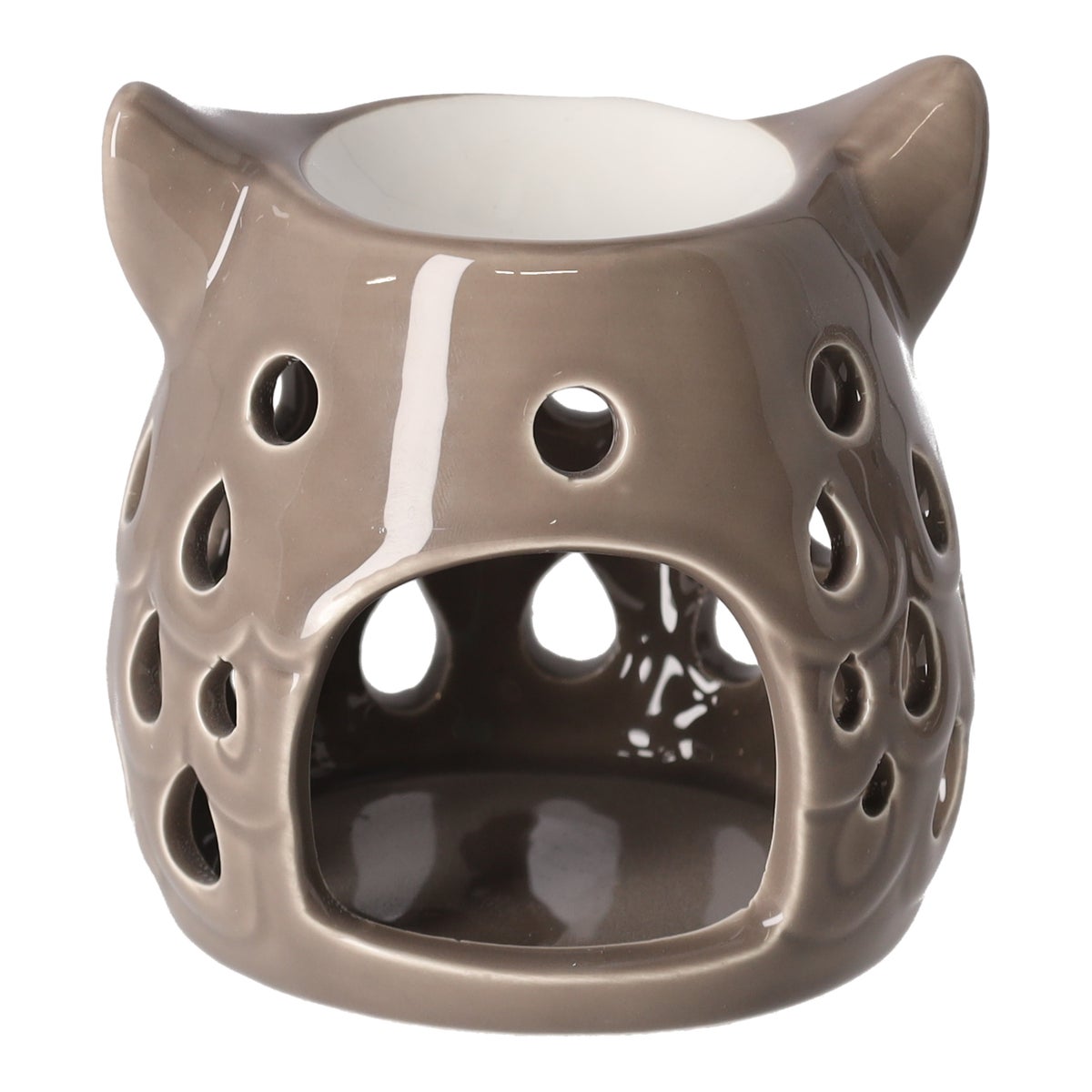Creascents brander uil taupe 12 cm Creascents brander uil taupe 12 cm