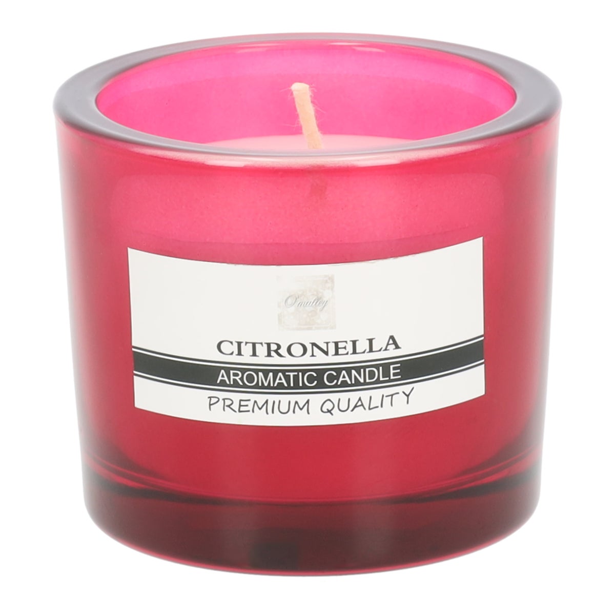 Kaars glas 9 x 8 cm citronella fuchsia O'malley Kaars glas 9 x 8 cm citronella fuchsia O'malley