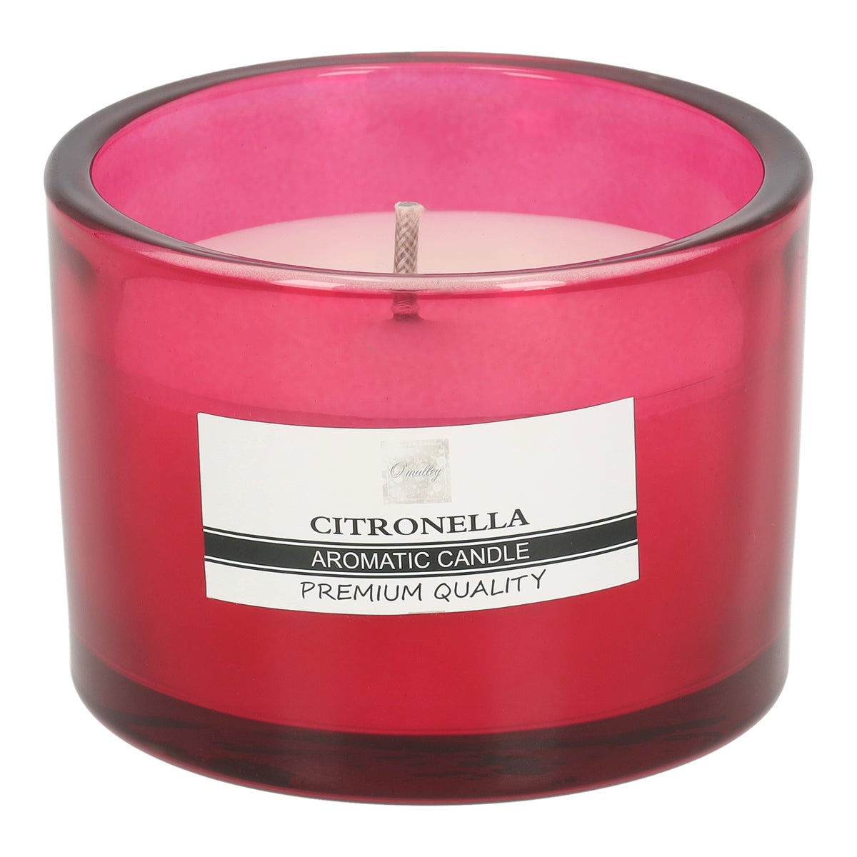 Kaars glas 12 x 8 cm citronella fuchsia O'malley Kaars glas 12 x 8 cm citronella fuchsia O'malley