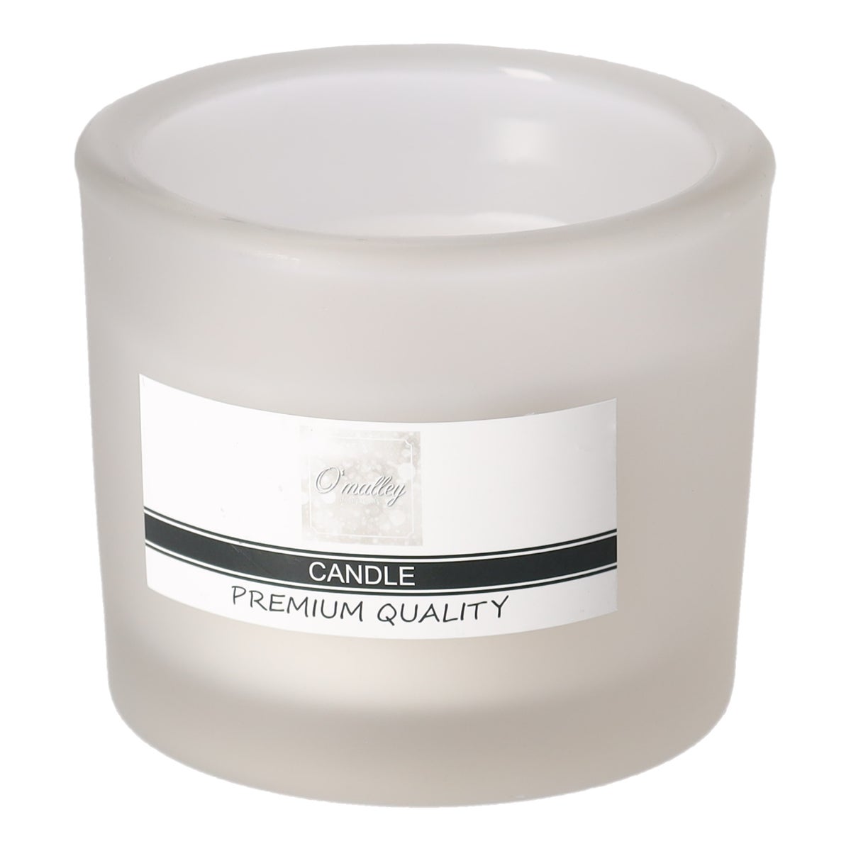 Kaars glas 12 x 8 cm wit O'malley Kaars glas 12 x 8 cm wit O'malley
