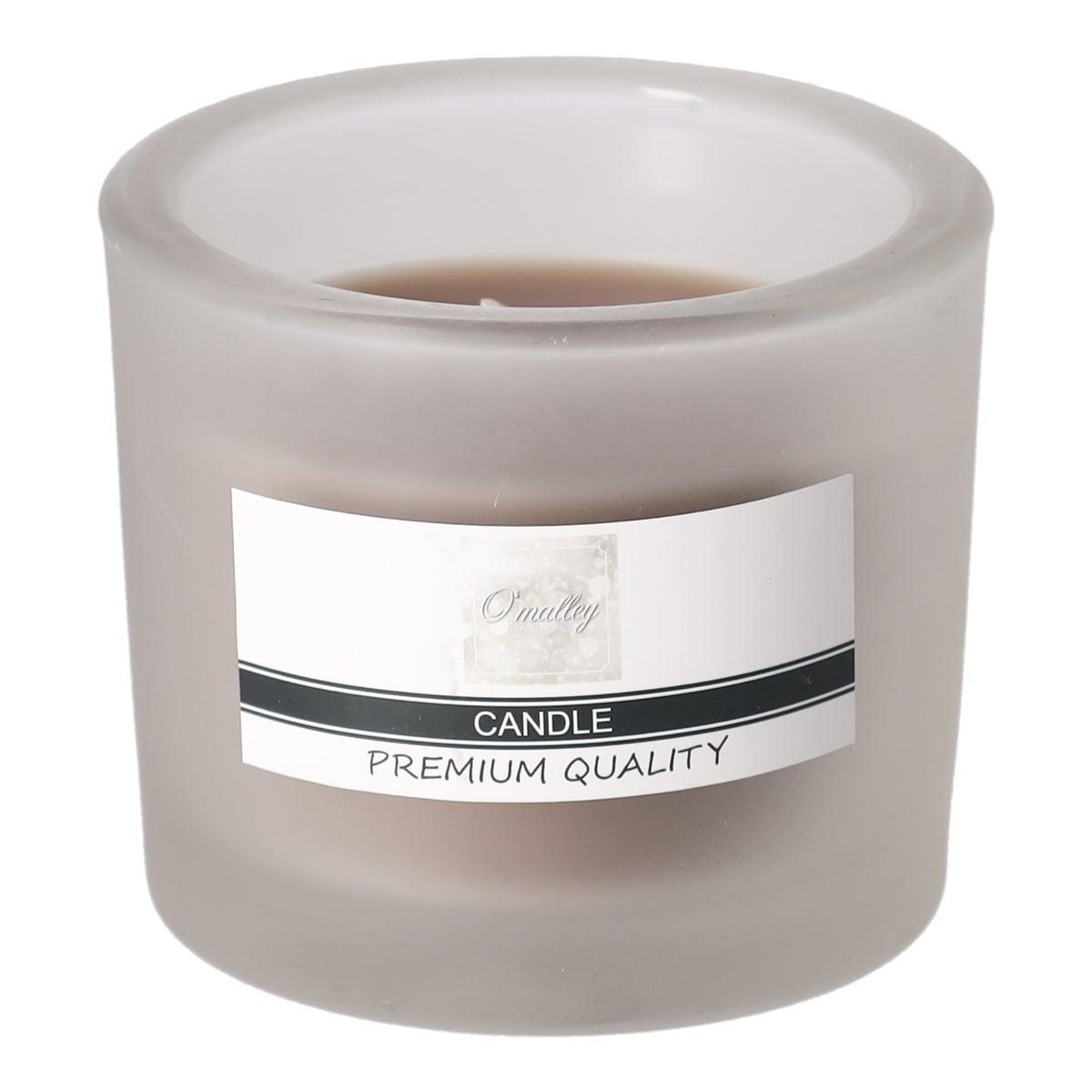 Kaars glas 9 x 8 cm taupe O'malley Kaars glas 9 x 8 cm taupe O'malley